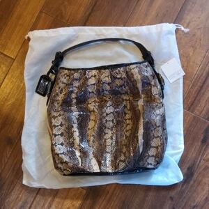 BADGLEY MISCHKA💥New💥Snakeskin Pattern Large Shoulder Bag